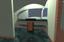 3-D Concept images of Custom Powder Room