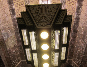 Art Deco Lobby of 450 Sutter Street in San Francisco by Timothy Pflueger, (1929) inspired by ancient Maya art